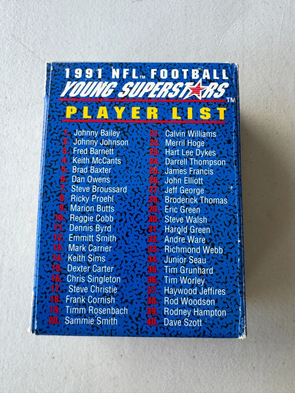 1991 Score NFL 40 Players cards